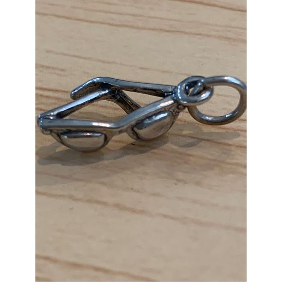Glasses Sterling Silver Jewelry Charm #eye glasses #sunglasses - Picture 2 of 3